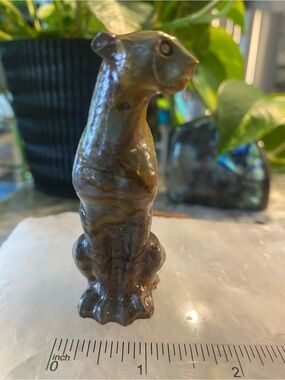 Picture Jasper Leopard Figurine - Decorative Accent